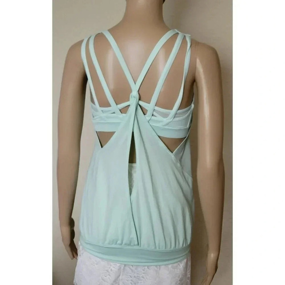 Lululemon Nouveau Limits Tank Top Sports Bra Sea Mist Size 4 - Picture 4 of 9